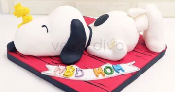 สั่งเค้กวันเกิด3มิติ Snoopy หมาน้อยน่ารักสร้างสีสันและรอยยิ้ม