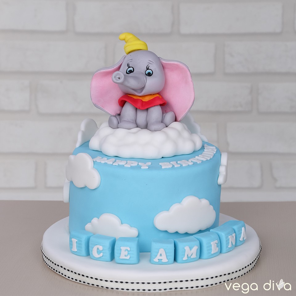 เค้กการ์ตูน ช้าง DUMBO ของขวัญวันเกิดสุดประทับใจแด่ลูกน้อย